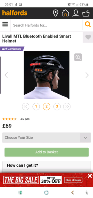livall mtl bluetooth enabled smart helmet